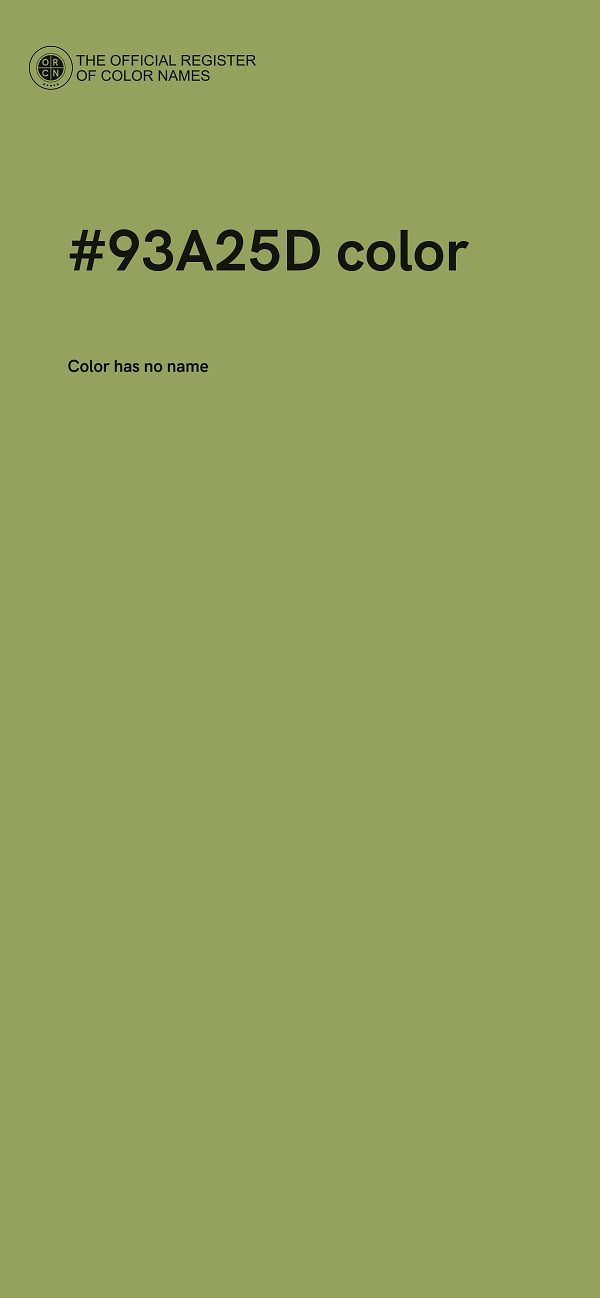 #93A25D color image