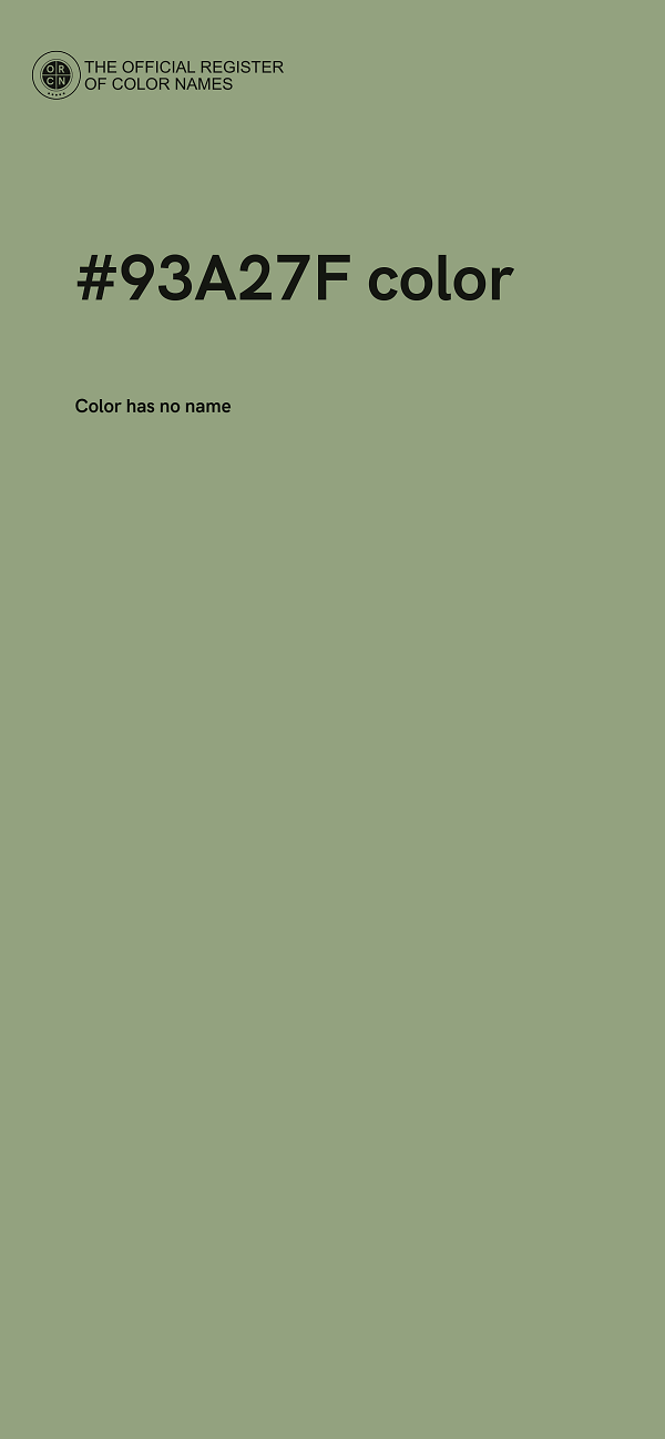 #93A27F color image