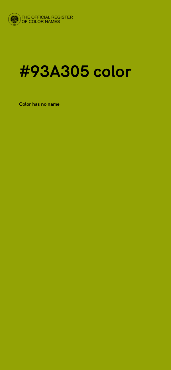 #93A305 color image