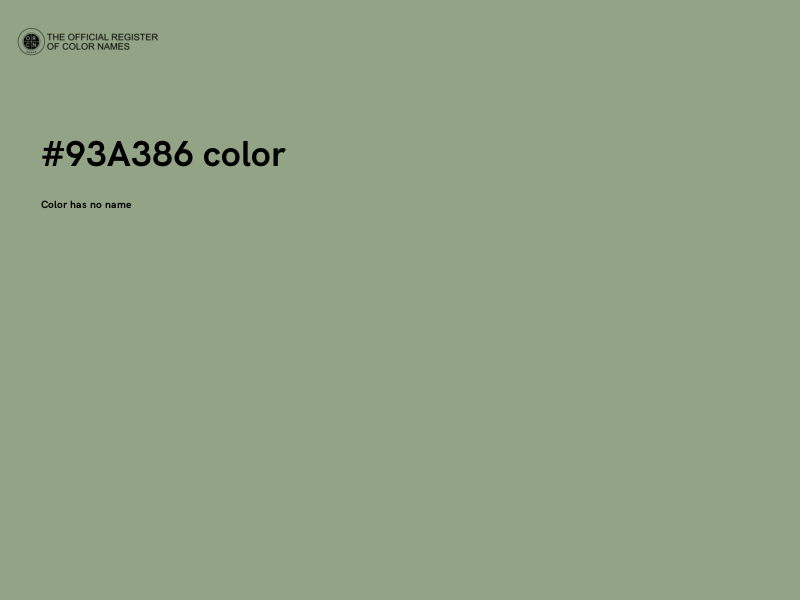 #93A386 color image