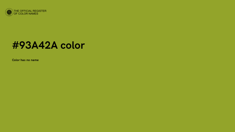 #93A42A color image
