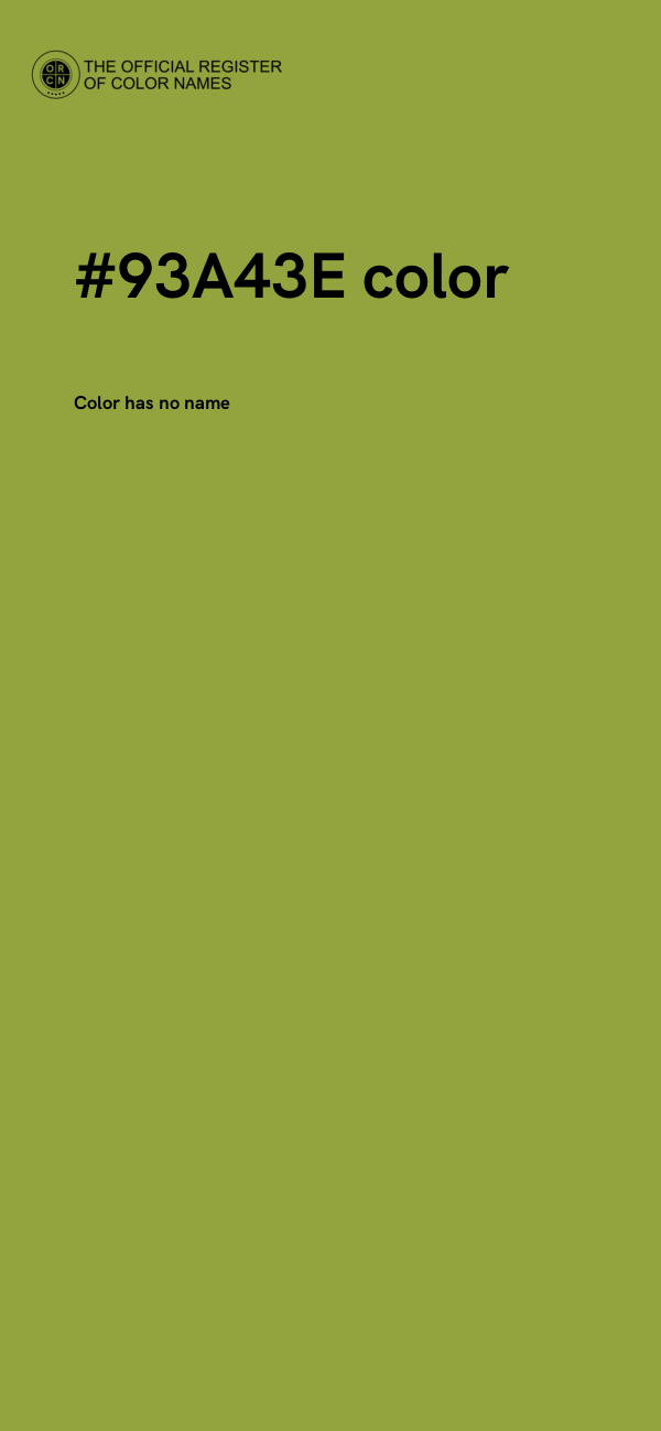 #93A43E color image