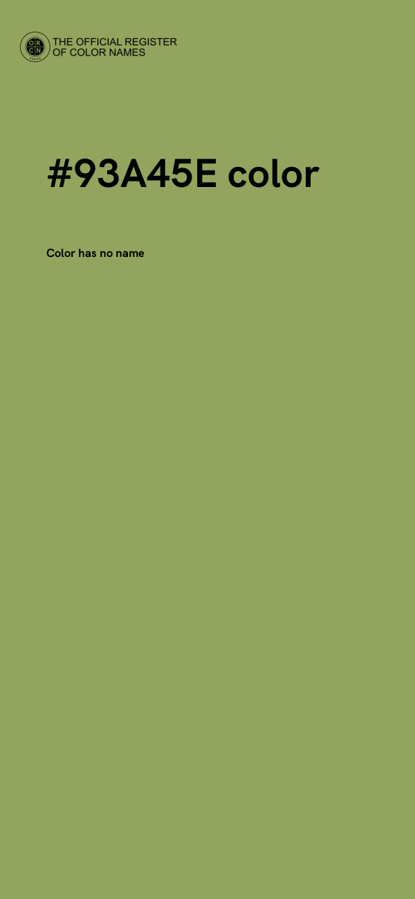 #93A45E color image