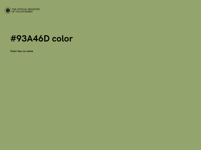 #93A46D color image