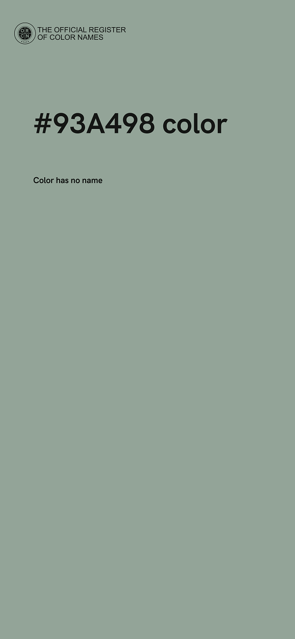 #93A498 color image