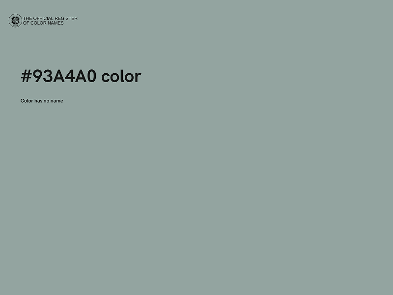 #93A4A0 color image