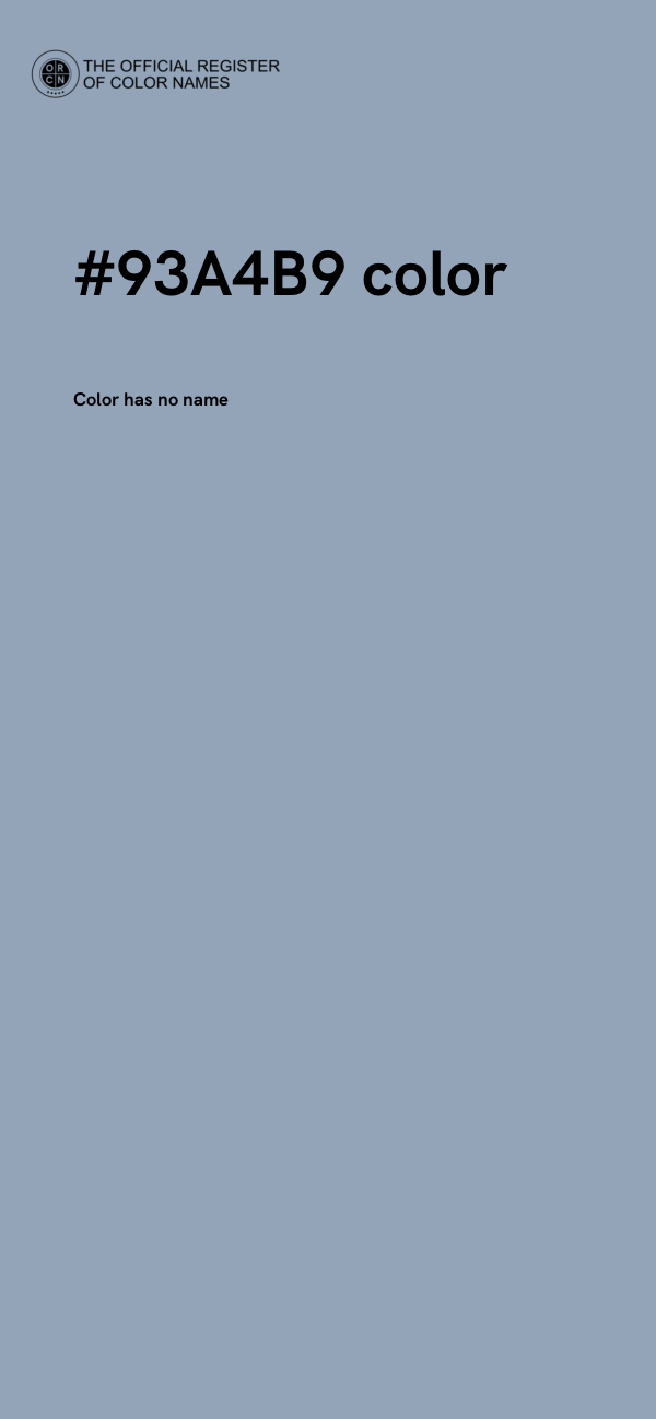 #93A4B9 color image