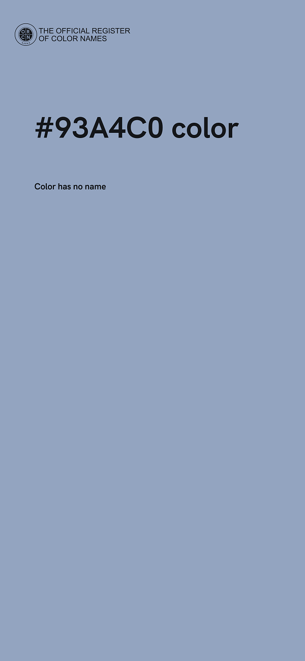#93A4C0 color image