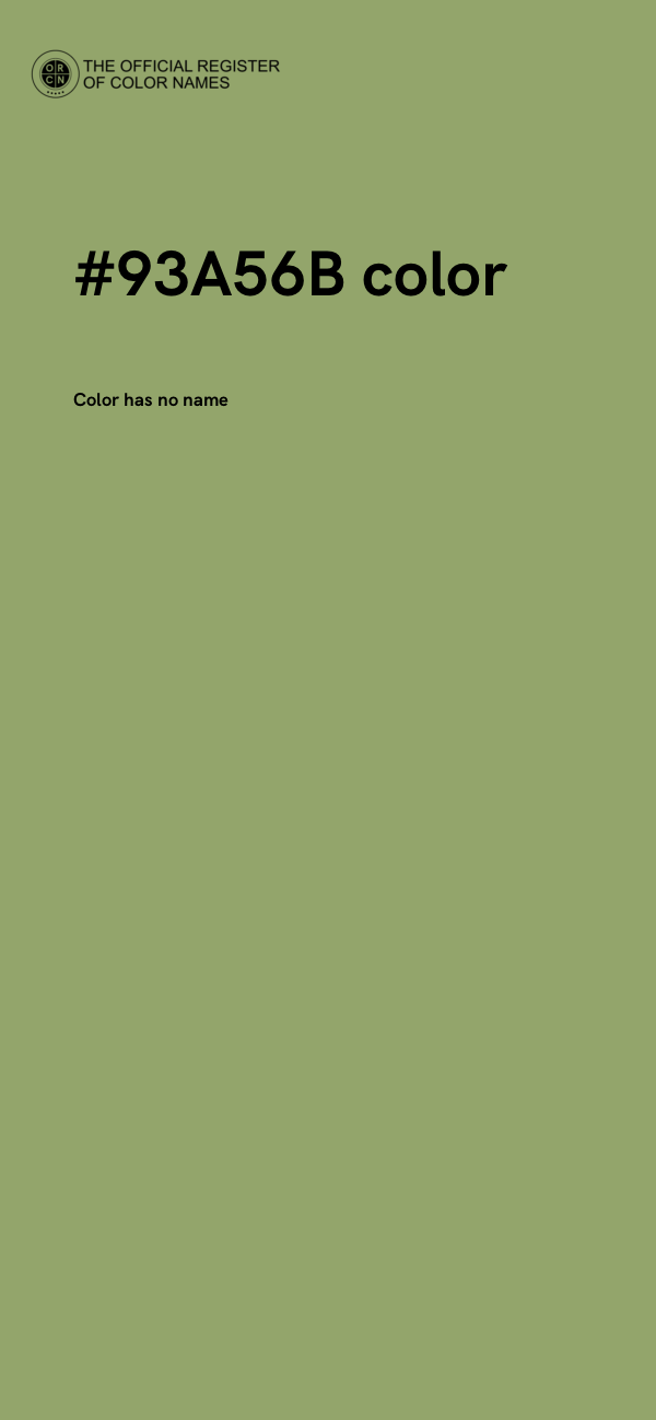 #93A56B color image