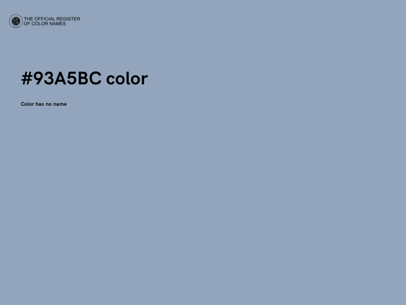 #93A5BC color image