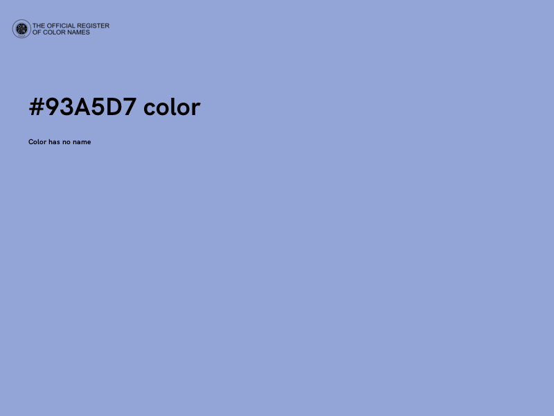 #93A5D7 color image