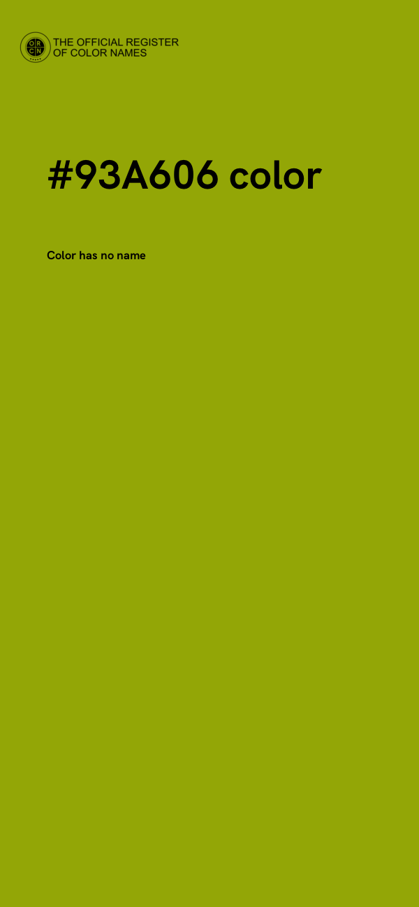 #93A606 color image