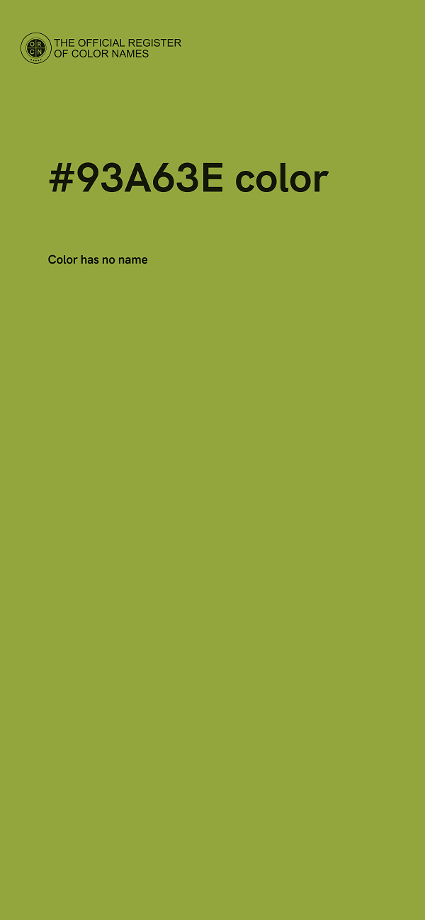 #93A63E color image