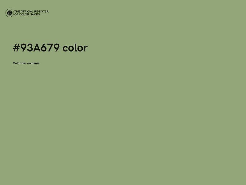 #93A679 color image