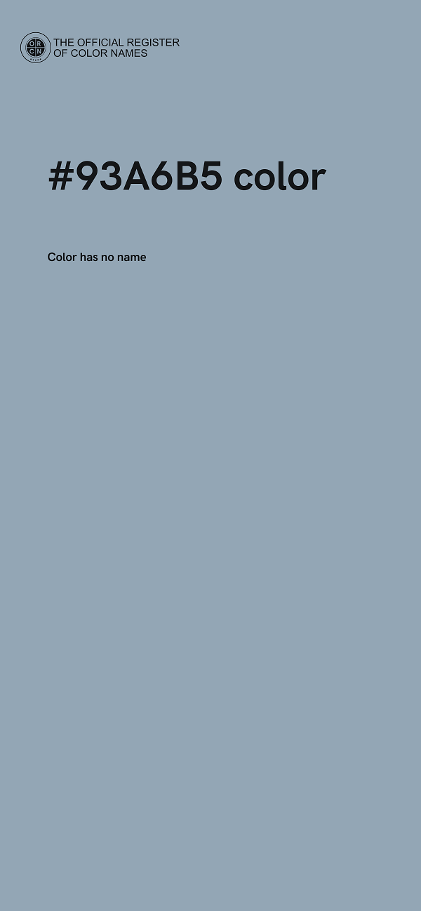 #93A6B5 color image