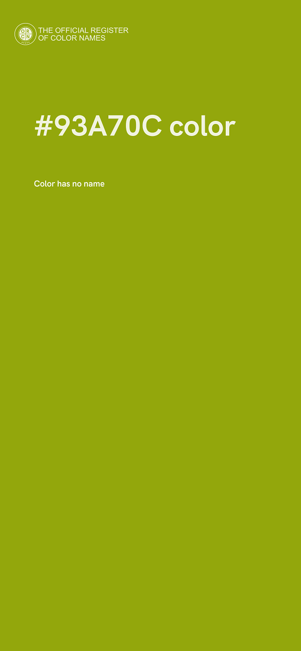 #93A70C color image