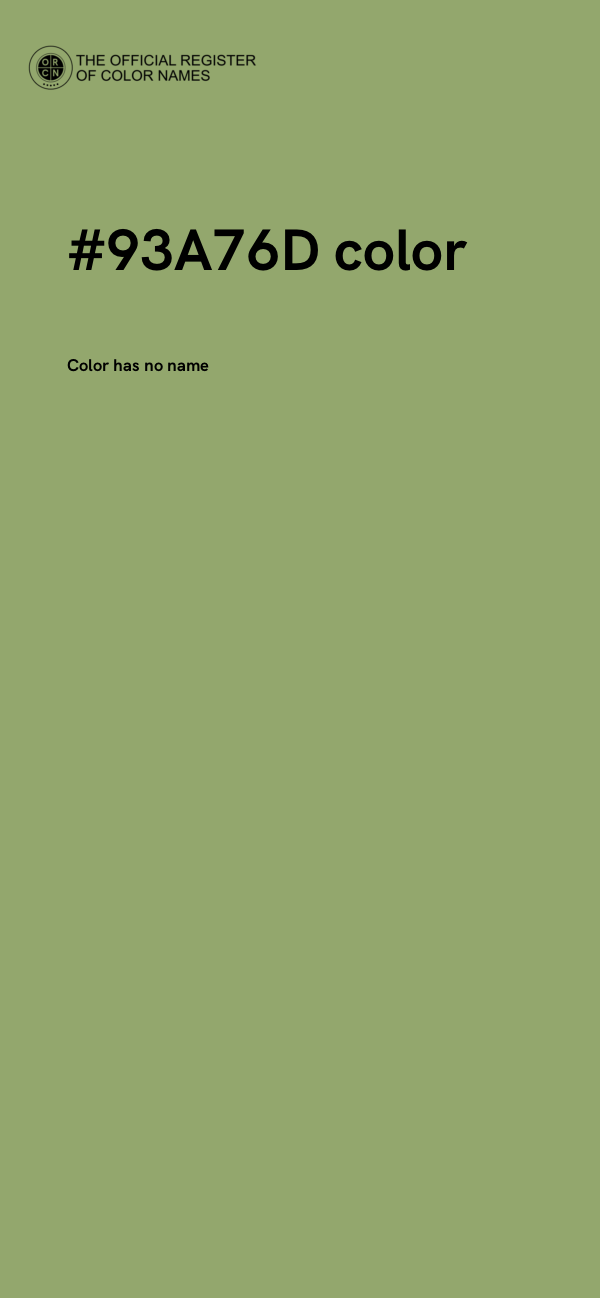 #93A76D color image