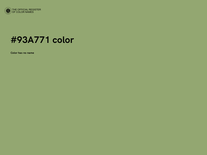 #93A771 color image