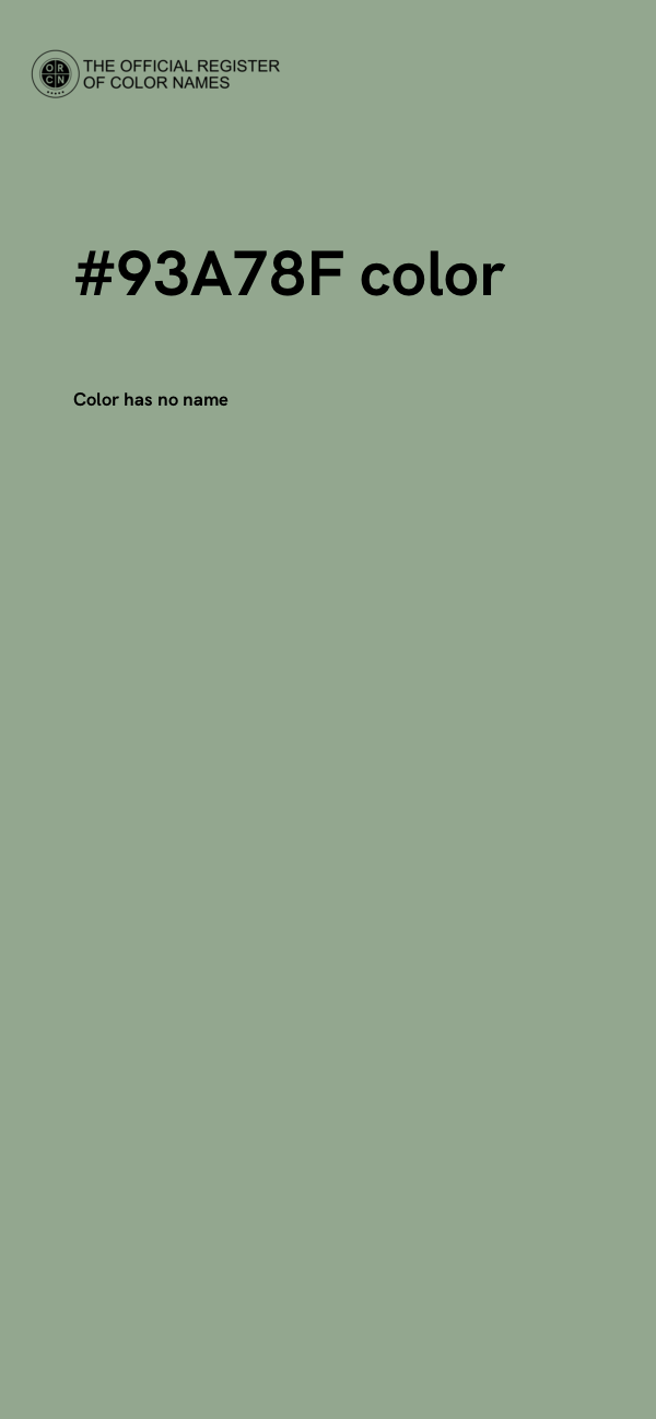 #93A78F color image