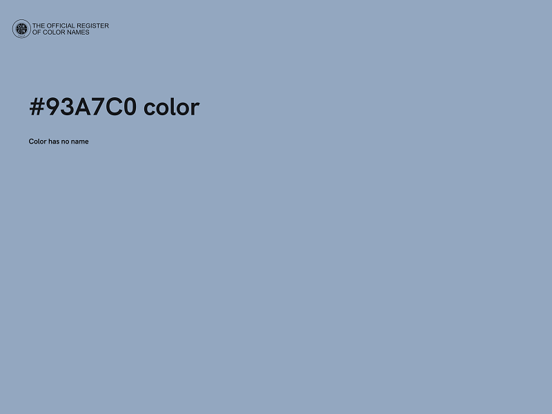 #93A7C0 color image