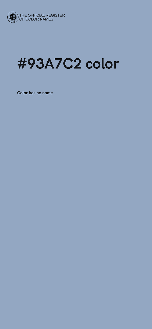 #93A7C2 color image
