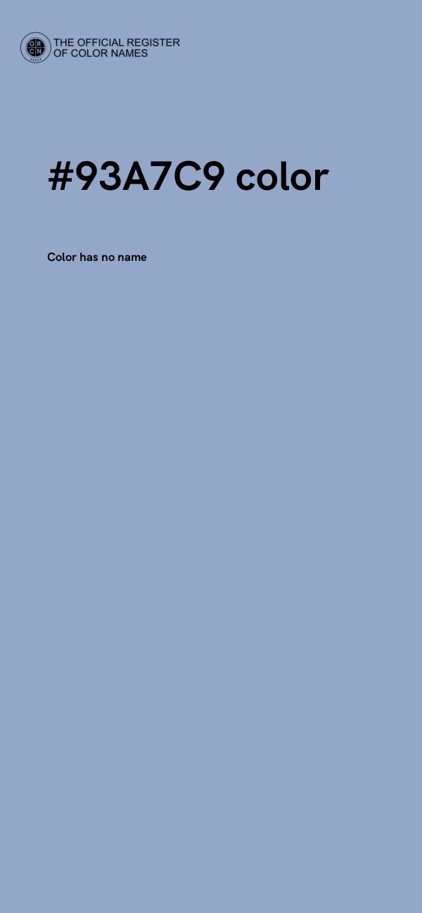 #93A7C9 color image