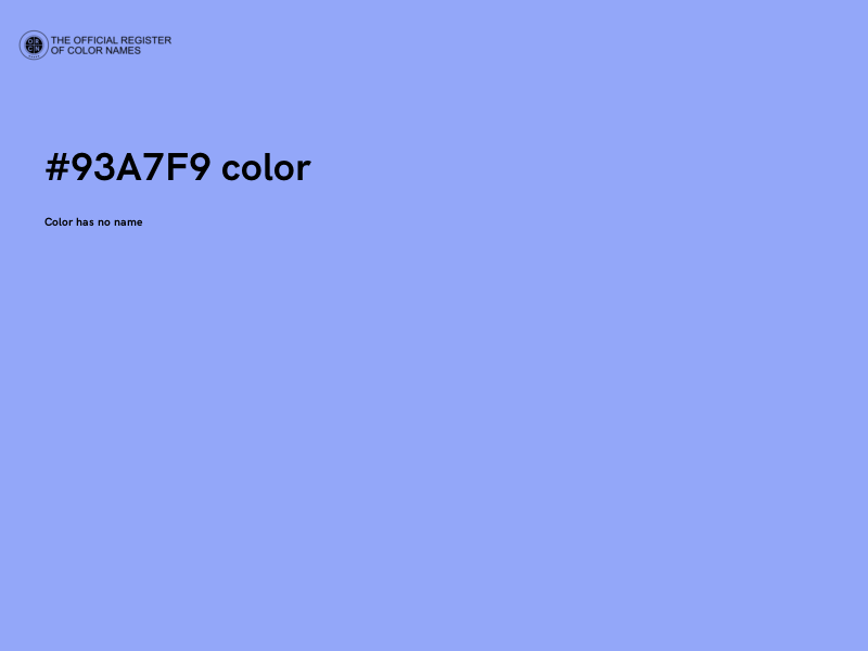 #93A7F9 color image