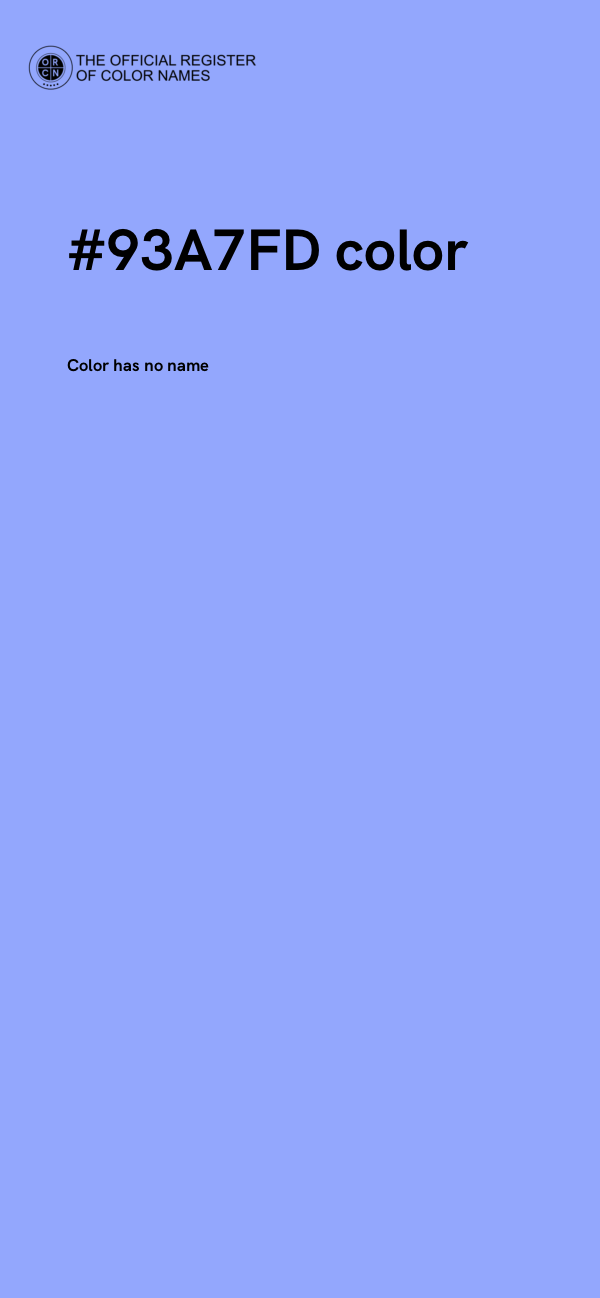 #93A7FD color image