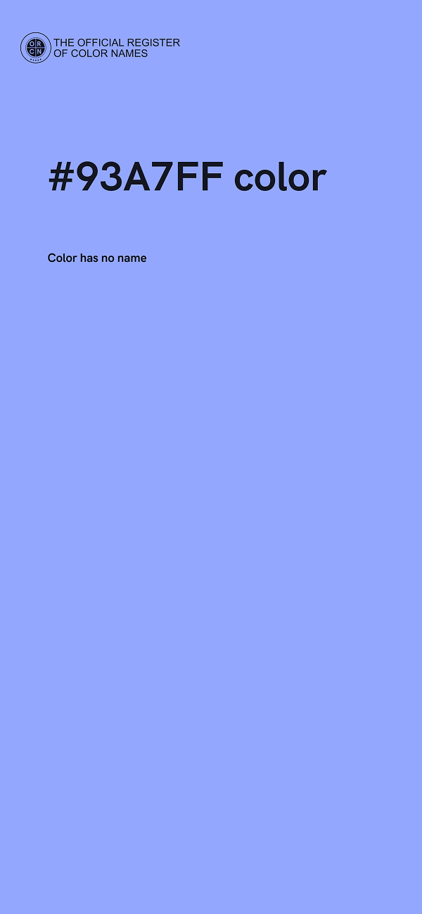 #93A7FF color image