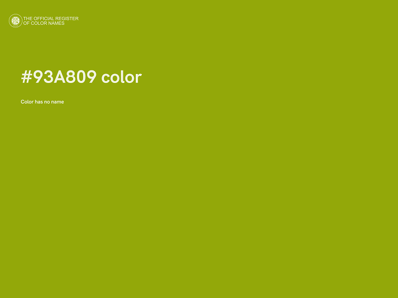 #93A809 color image