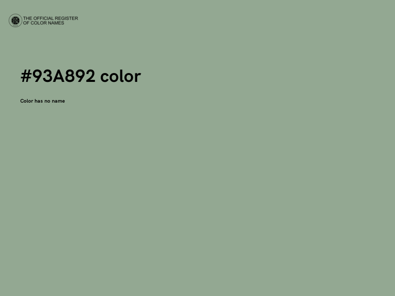 #93A892 color image