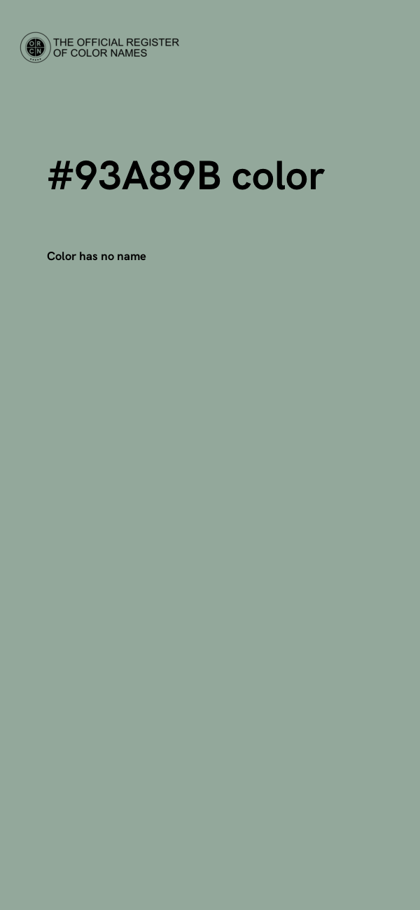 #93A89B color image