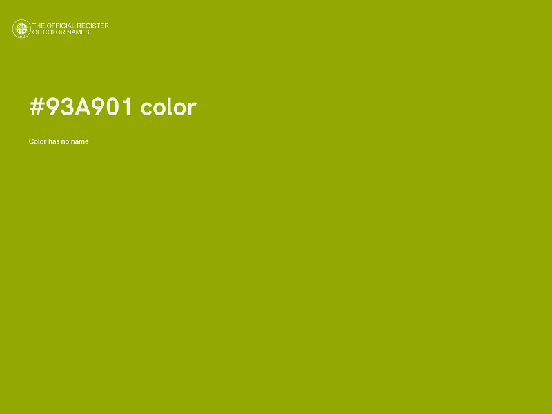 #93A901 color image