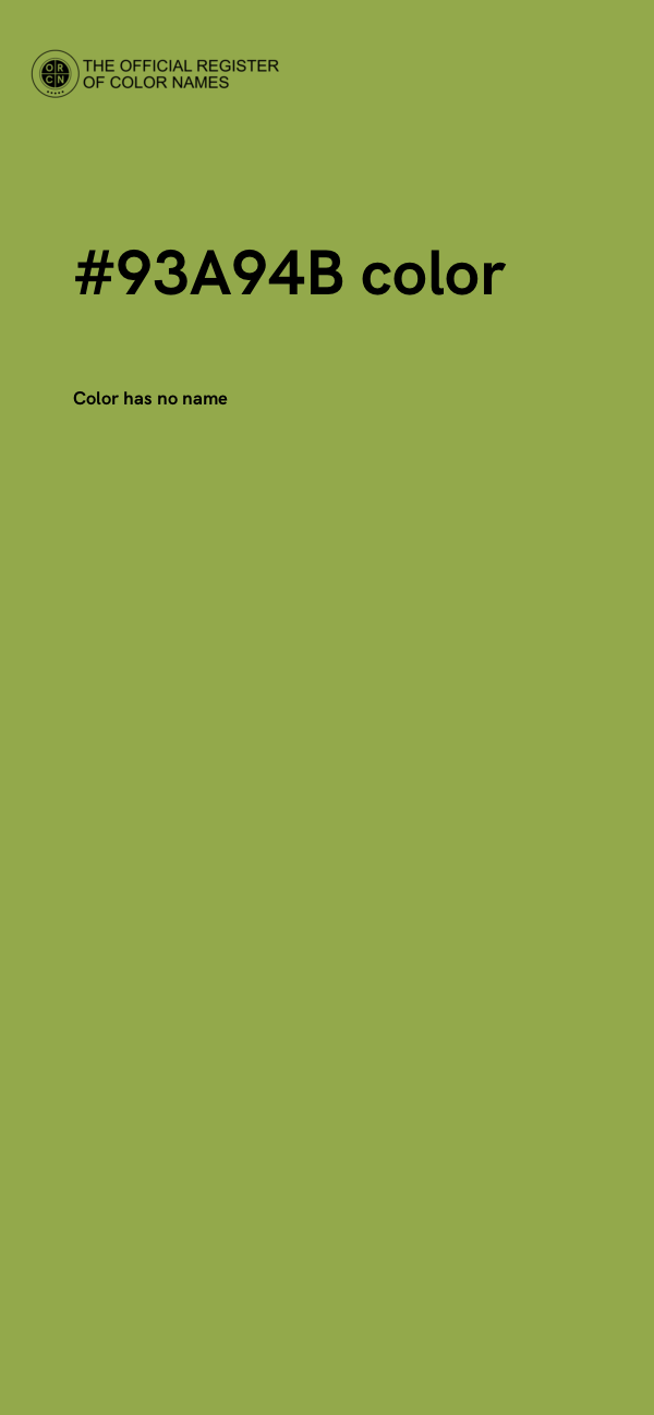 #93A94B color image