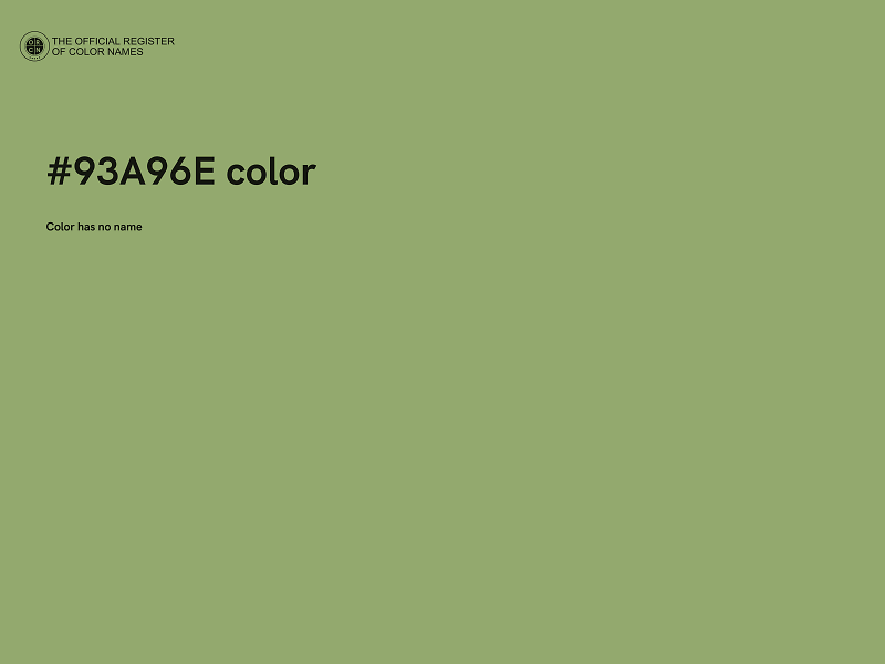 #93A96E color image