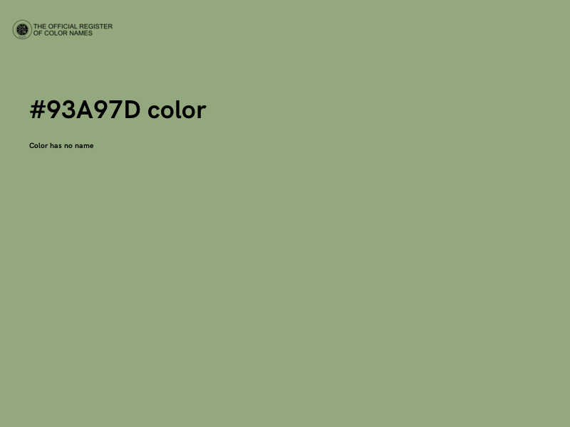 #93A97D color image