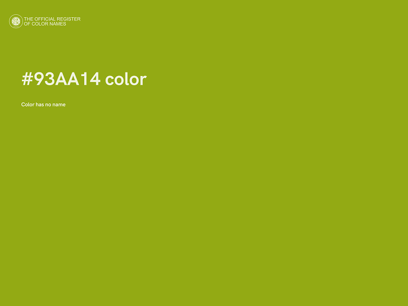 #93AA14 color image