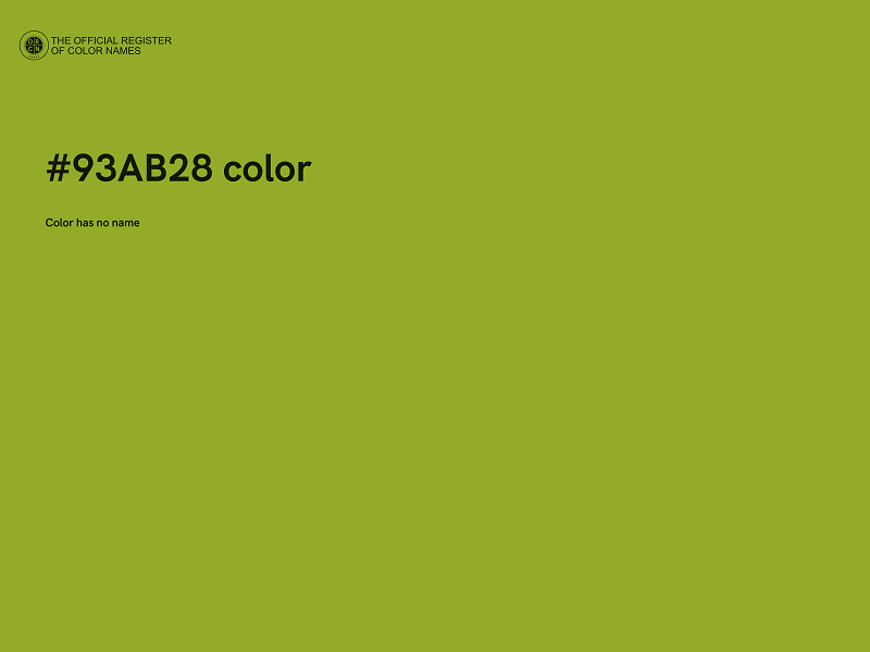 #93AB28 color image