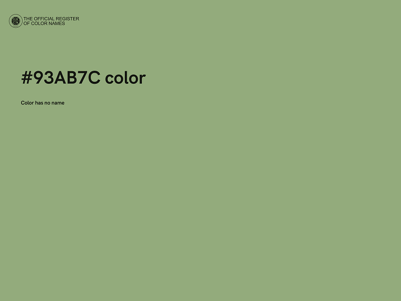 #93AB7C color image