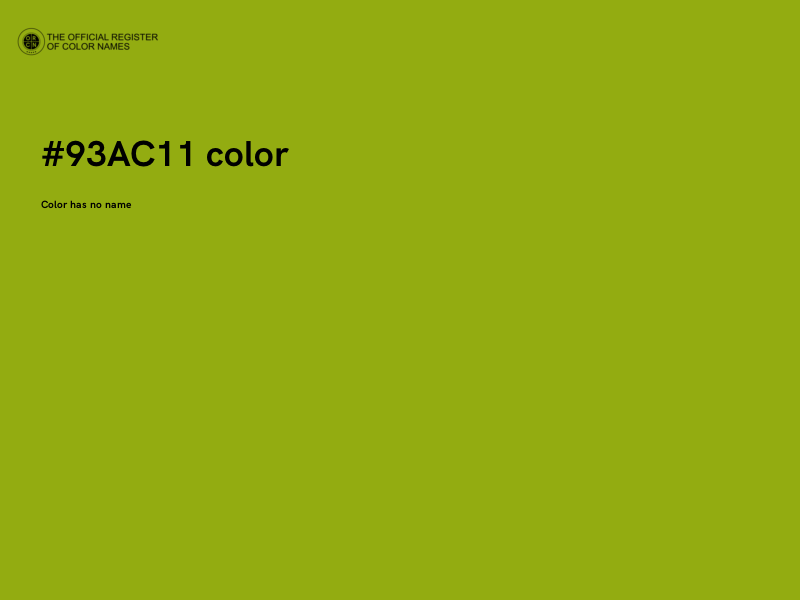 #93AC11 color image