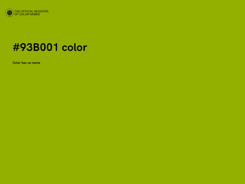 #93B001 color image