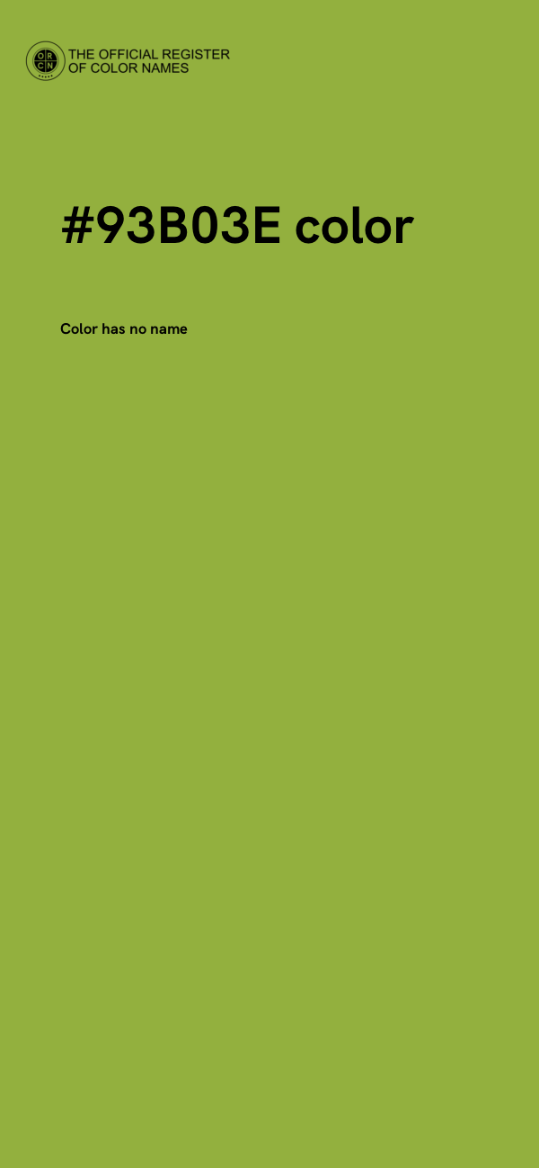 #93B03E color image