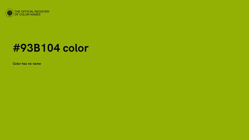 #93B104 color image