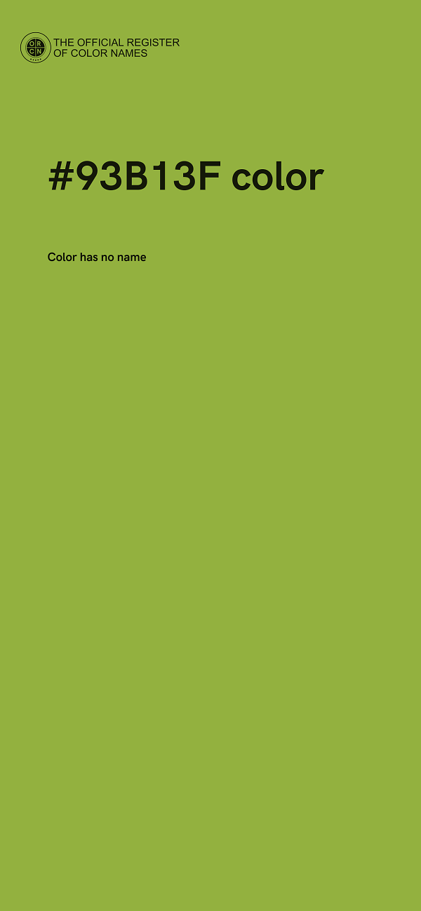 #93B13F color image
