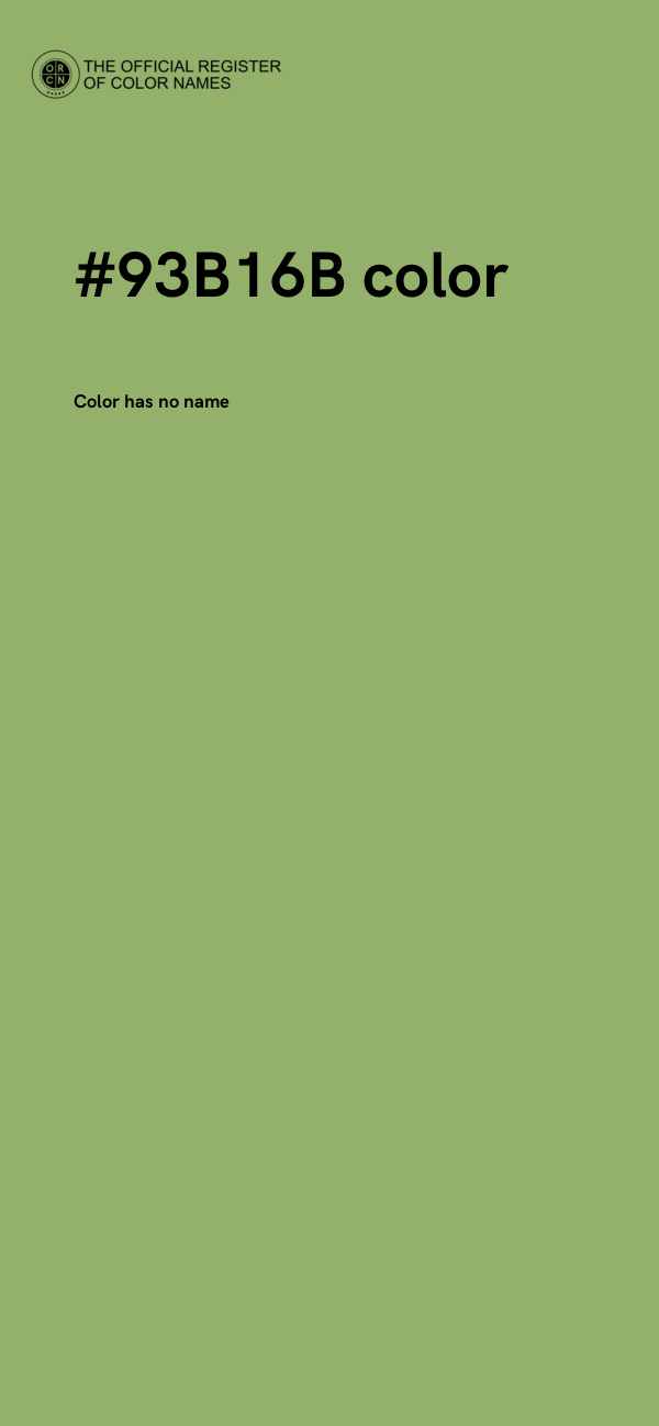 #93B16B color image