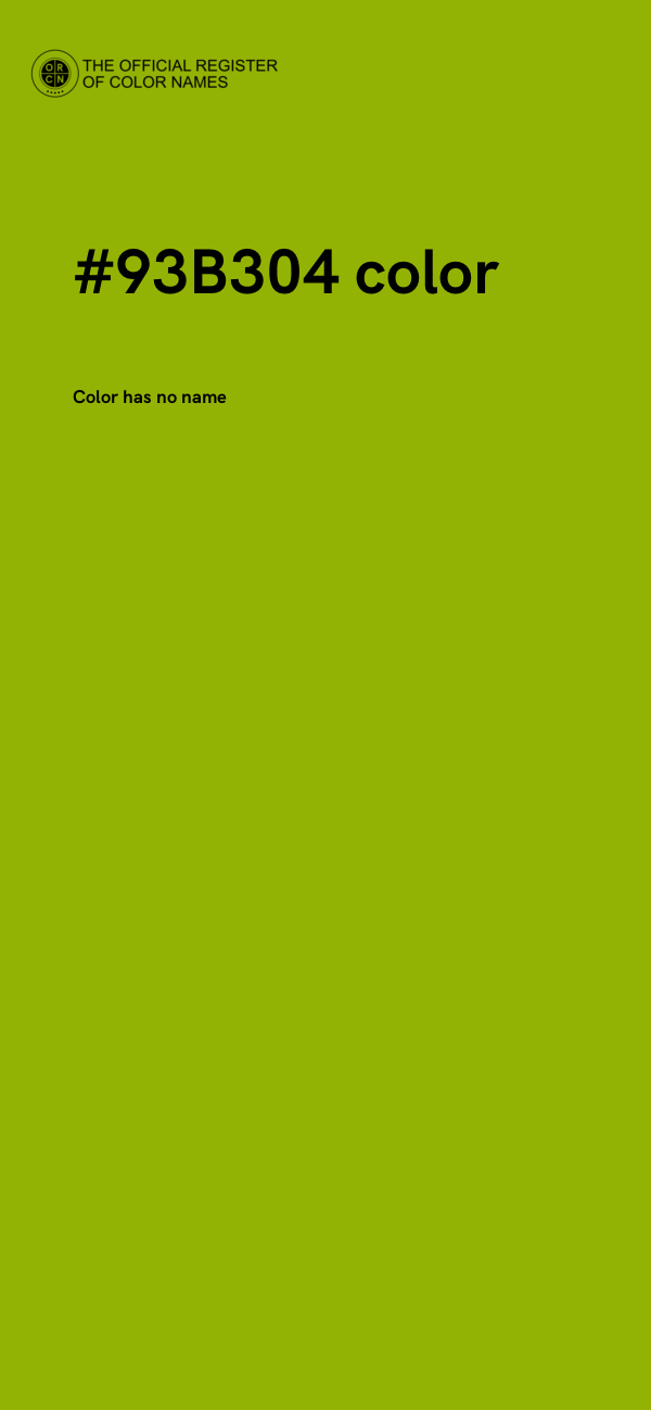 #93B304 color image