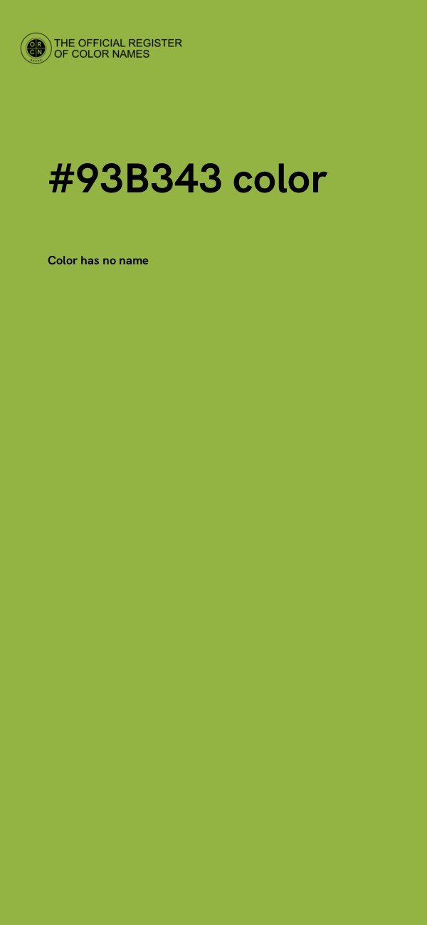 #93B343 color image