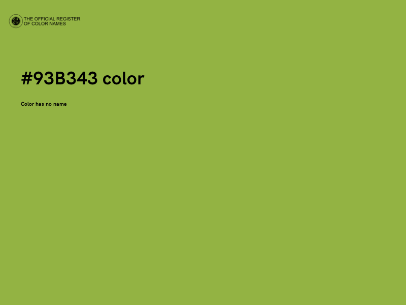 #93B343 color image