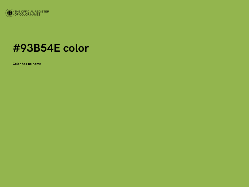 #93B54E color image