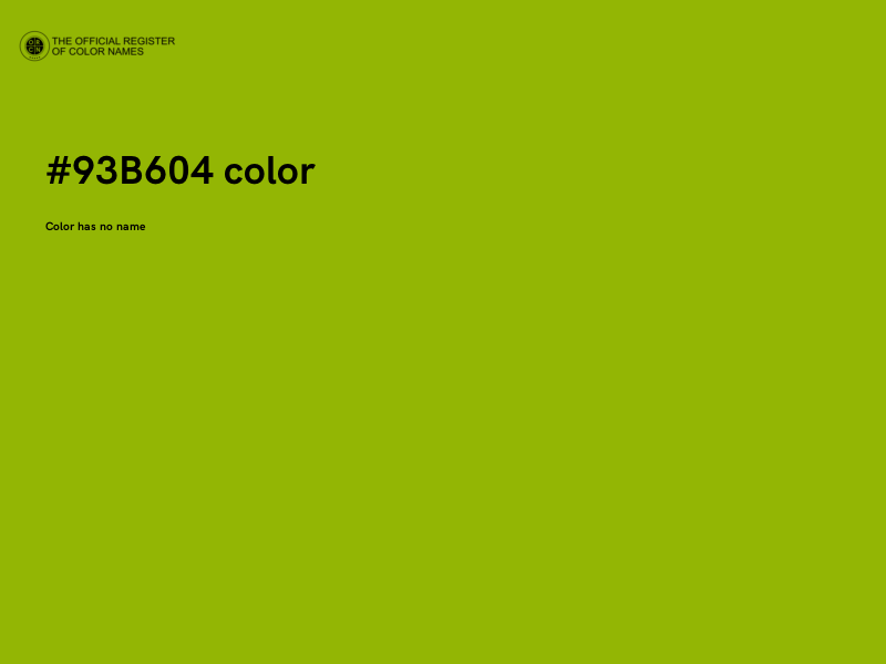 #93B604 color image